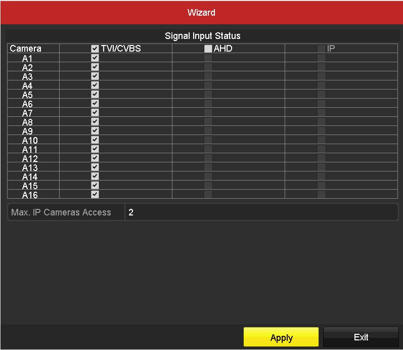 2.3 Basic Configuration in Startup Wizard 2.3.1 Configuring the Signal Input Channel Purpose: After the startup and login, the device system enters the Wizard for configuring the signal input.