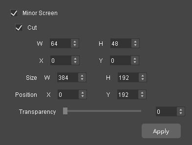 Auto Fit to Screen : Input contents are completely scaled to the screen body size, automatically fitting the screen size. This mode is suitable for full-screen display of the display contents.