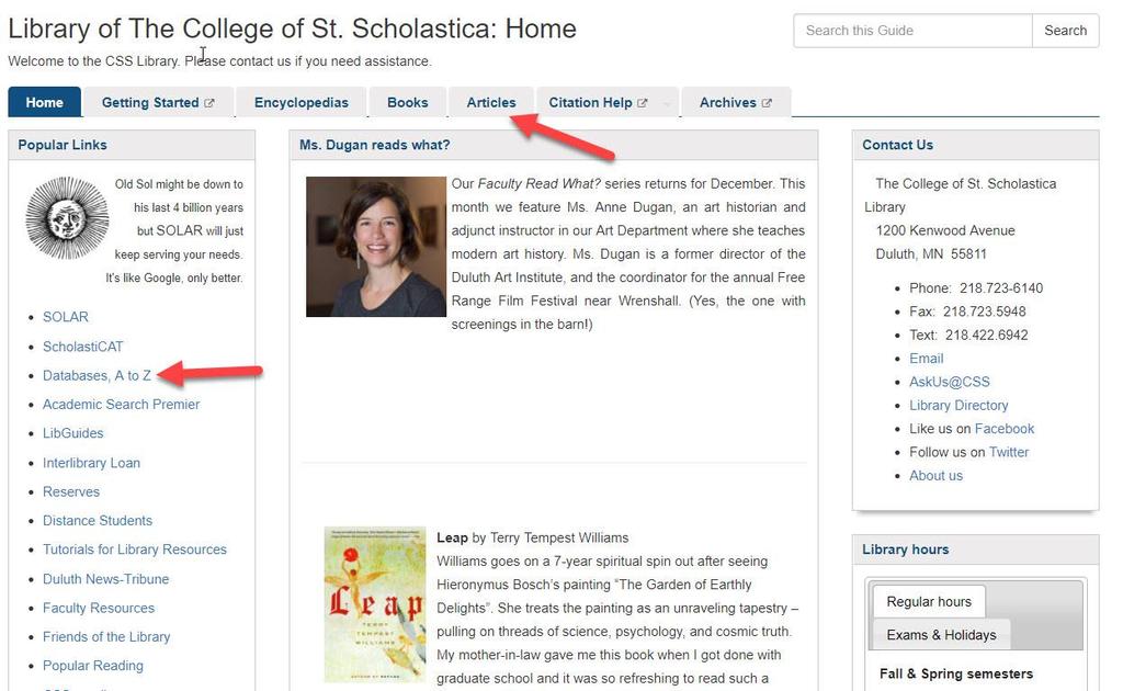 Accessing the Database Science Direct Go to the Library Homepage css.
