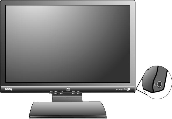 2. Getting to know your monitor Front view