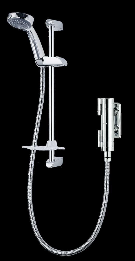 Vertical with Fixed Showerhead Make a stylish statement with this mixer shower.