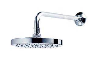 Built-in Separate controls for flow and temperature are the centerpiece of this beautiful, built-in chrome disc mixer, complemented by an elegantly curved riser