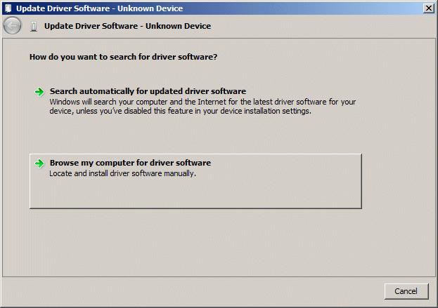 driver is not installed. 5.