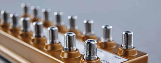 TRIAX Splitters and Taps series coaxial couplers for CATV, Terrestrial and Satellite distribution Selection of 5 ranges TRIAX has upgraded its coaxial Splitter and Taps assortment with a selection of