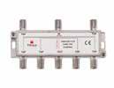 Splitter and Taps are used in coaxial SAT-IF distribution networks operating with DVB-S/S2 (QPSK, 8PSK) and/or in MATV applications with DTT (COFDM, DAB)