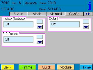 Use the Config menu below to enable the following controls: Noise Reduce adjust the amount of noise reduction on the output signal from Off, Low, Medium, or High.