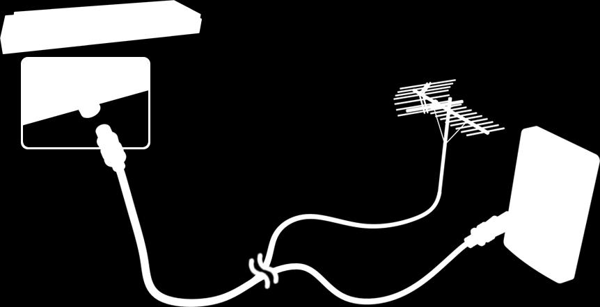 An aerial connection is not necessary when a cable box or satellite