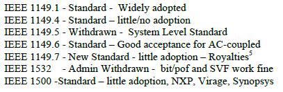 What about Adoption of Boundry Scan None of these standards are really optimised to support embedded test