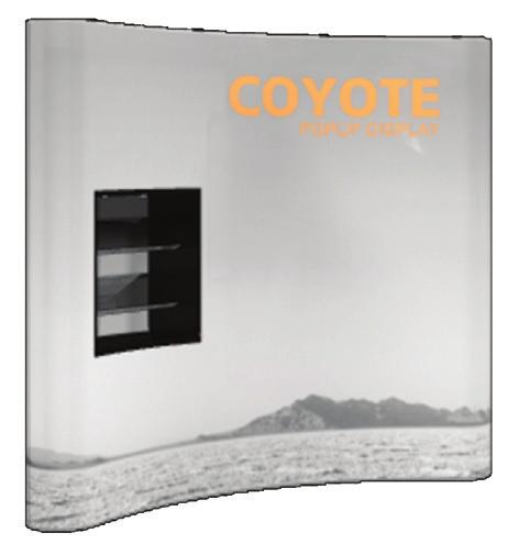 Coyote popup accessory instructions - Internal Shelf Assemble Coyote frame as directed on page 9. Apply magnetic channel bars to frame. Attach top and bottom graphic panels to frame.