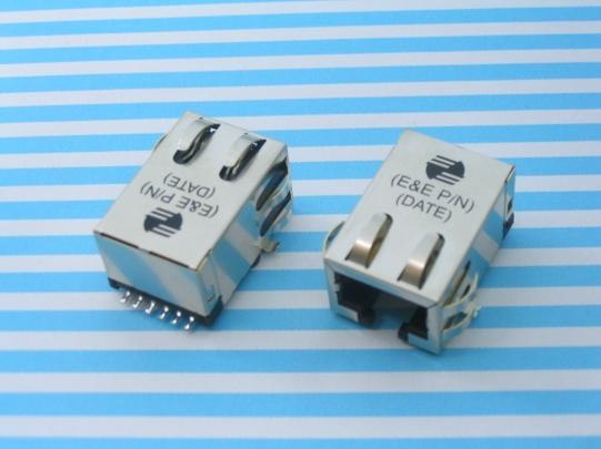 0/00 Base-T Applications Single Port, SMD, Tab Down SCHEMATICS Magnetic Integrated Connector Modules Compliant with IEEE80.