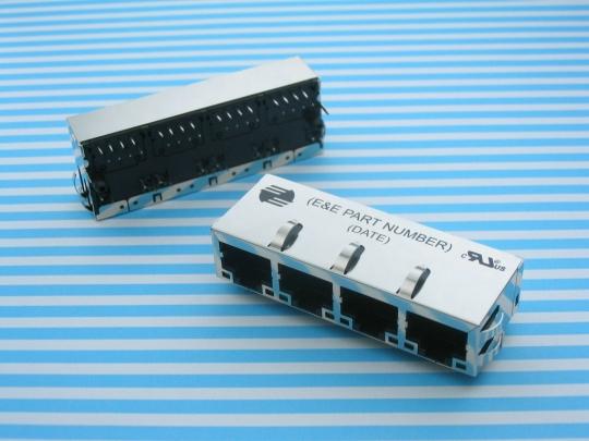 0/00 Base-T Applications Gang X, Through Hole, Tab Down Output Pins Pattern Magnetic Integrated Connector Modules Compliant with IEEE80.