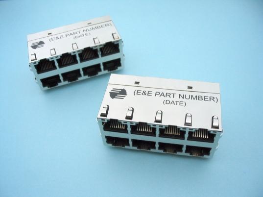 000 Base-T Applications Stack XN, Through Hole Output Pins Pattern (With LED) SCHEMATICS Magnetic Integrated Connector Modules Compliant with IEEE80.