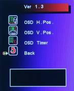 In the OSD menu, there are: OSD H. Pos.