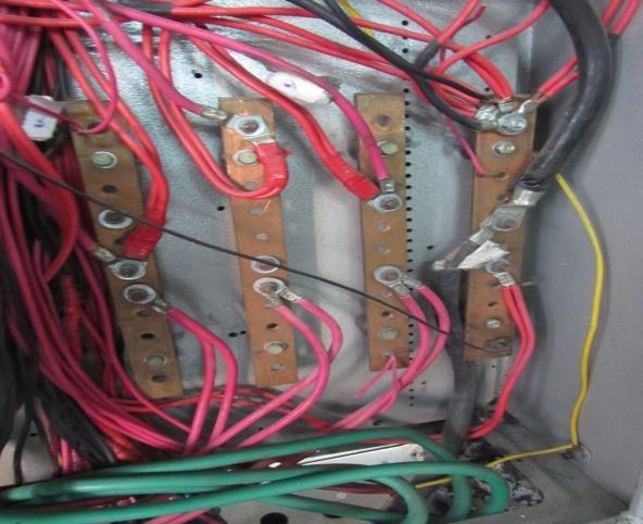degrees. Cable terminating at MCCB inside distribution board.