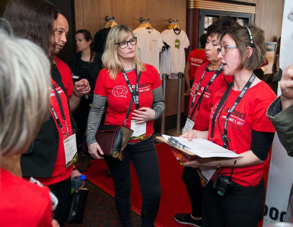 VOLUNTEERS Hot Docs Ted Rogers Cinema offers an extensive selection of additional services to help bring your event to life, one of which is access to our amazing database of trained volunteers,
