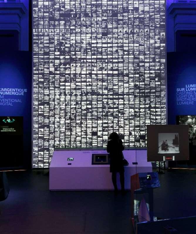 Photo: Wall of 1,422 films (Exhibition Lumière!