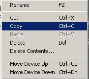 The RF Setup window is composed of a spread sheet of options for EACH of your devices.