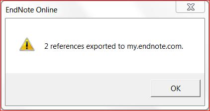 Leave the Export format set at RIS for EndNote, Reference Manager and ProCite). Open the file (IE and Firefox) and choose the destination EndNote online. With Chrome, you won t need to open the file.