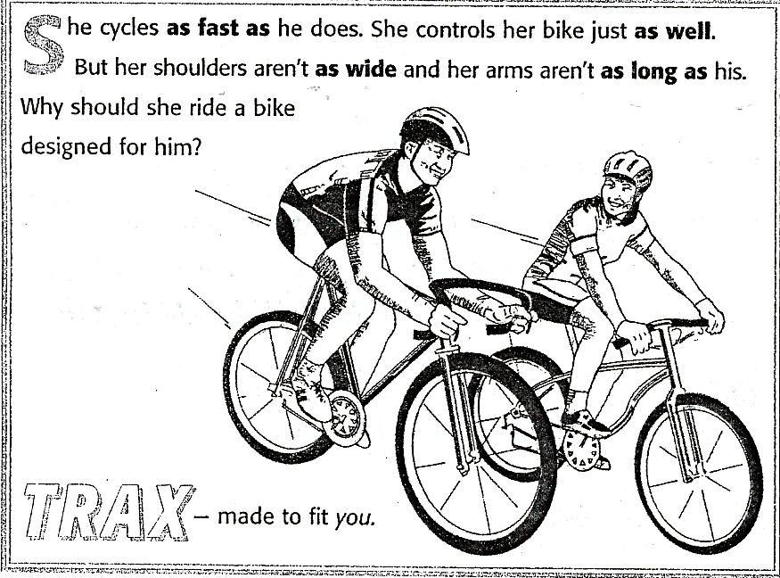 Adjectives and Adverbs Check Point Tick the things the boy and girl have in common. cycling speed width of shoulders control of bike length of anus Chart Check Tick the correct answers.