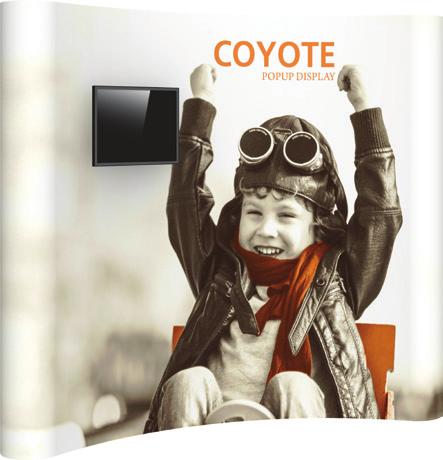 Coyote popup accessory instructions - Monitor Mount COYOTE MONITOR MOUNT BRACKET: COY-MM-BRKT Assembly 1 2 Apply all graphic panels, excluding the center. Assemble Coyote frame as directed on page 9.