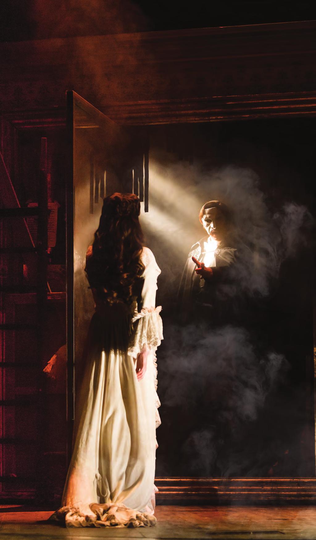 Cooper Grodin as The Phantom and Julia Udine as Christine Daaé. Photo by Matthew Murphy.