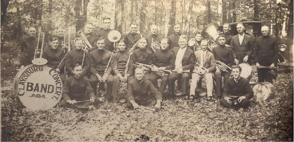 Claysburg Area Bands Claysburg has had a community band since 1879 and was known as the Claysburg Coronet