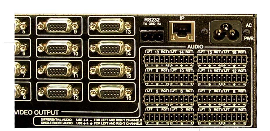Local ports UVA-8 8-Channel VGA + Audio to UTP (CAT5) Video Splitter Sender.