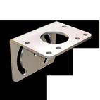 Right-angle SMBAMS series bracket Accommodates 0 mm threaded barrel Allows > 90º of rotation