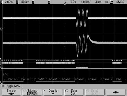 You can check the installed options on your scope at Utility > Service > About Oscilloscope. 8. Settings. Then press SCL (serial clock) and using the entry knob select D14. 9.