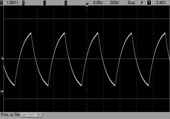 the Single key to make a single acquisition and stop the acquisition process. 4. Use the large Horizontal knob to zoom in on the waveform.