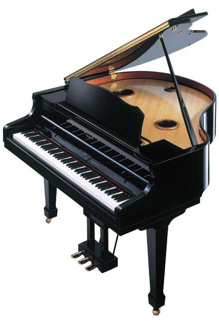 The piano produces sound by a hammer striking a string, and allows a variety of musical expressions to be produced mainly by varying the keyboard touch.