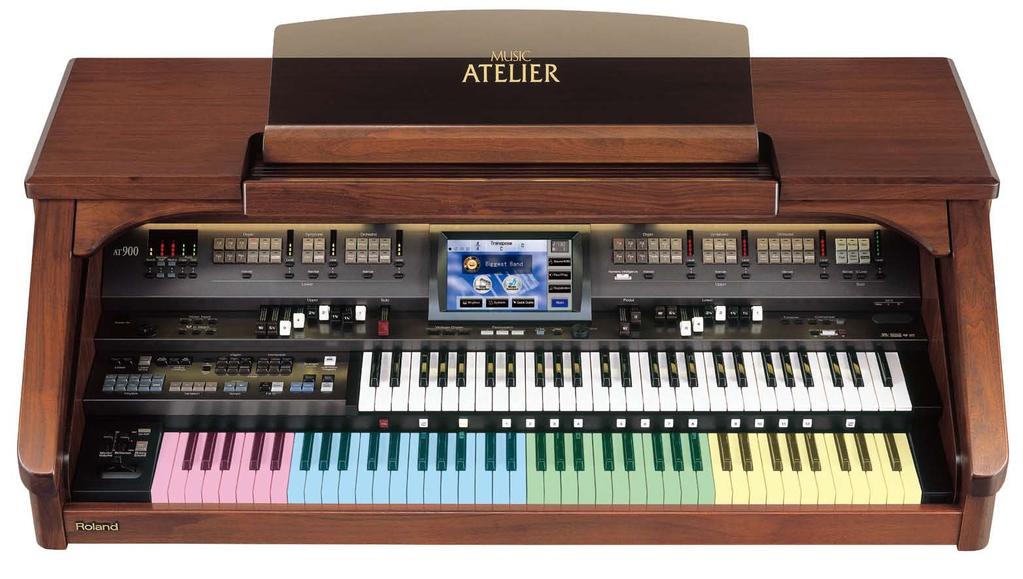 Chapter 1. The history of the organ The 76-note lower keyboard has a broader range than a conventional organ, giving you plenty of room to play piano songs.