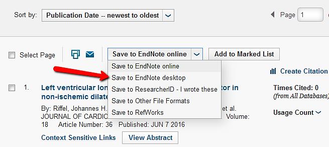 Please note, your EndNote Library must be open for the direct download of references.
