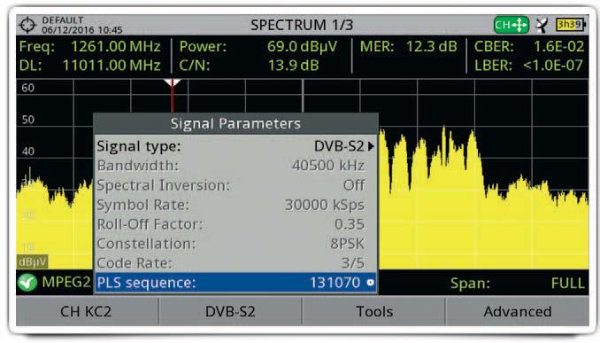 SPAN and 10 khz resolution filters.