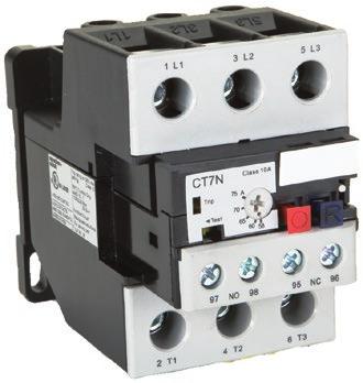58 75 CT7N-85-C75P 161 72 90 CT7N-85-C90P 242 85 97 CT7N-97-C97P 242 ➊ CT7N imetallic Overload Relays can be used with AC contactors, Electronic DC contactors (CA7-9E 55E) and