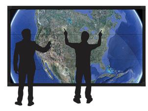 Planar s ERO technology also provides a nearly seamless touch surface for interactive touch video walls.
