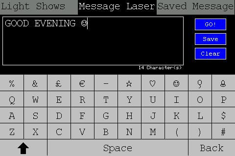TO WRITE AND PLAY A UNIQUE MESSAGE The unit can store 10 messages, each message has a maximum 510 letters / symbols limit. There is no music when these messages play.