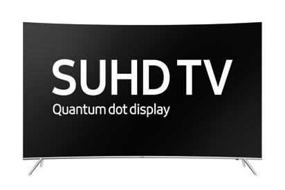 PRODUCT HIGHLIGHTS Quantum Dot Color HDR 000 MR 240 New Smart Hub SIZE CLASS 65" UN65KS8500 55" UN55KS8500 49" UN49KS8500 The Samsung KS8500 Curved 4K SUHD TV redefines the premium viewing experience