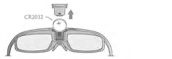 If the LED light is orange and lits continuously for 2 seconds, the glasses are set for player 1. If the LED light is orange and blinks, the glasses are set for player 2.