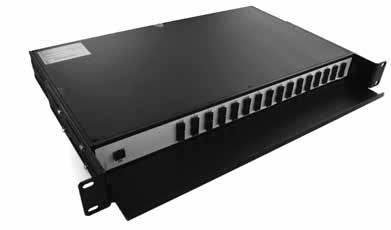 high density ftth splitter, 19-inch rack type Product information The OSP19-SC/APC is an optical splitter with SC/APC termination in a 19-inch 1U rack.