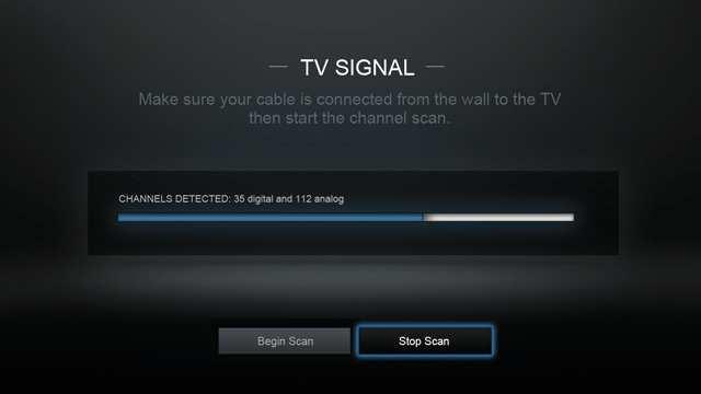 If the TV Signal channel scan screen appears, the TV will need to scan for