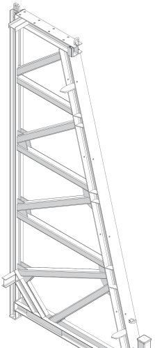 Fig. 2.1: Support frame STB 450 Fig. 2.2: Support frame STB 300 Fig. 2.3: Brace bracket SK 150 Product Characteristics The support frames are mainly used for pouring against existing structures (walls, rock, soil, sheet piling, foundations etc.