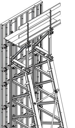 Surface related load, specified by OSHA: 25 psf (workers only, no material) Minimum platform width: 20" Fig.