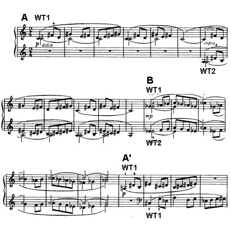 Whole tone from Mikrokosmos Inspiration: counterpoint based on whole-tone scale In this piano piece, which is part of a series written for students, Bartok explores the wholetone scale in a similar