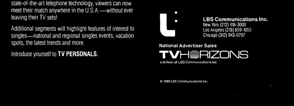 TV PERSONALS -produced by Ernest Chambers Productions and distributed worldwide by