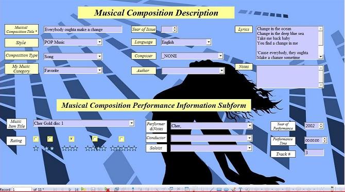 3.4. Musical Composition Description & Performance Information Data Entry Form This form (Fig.