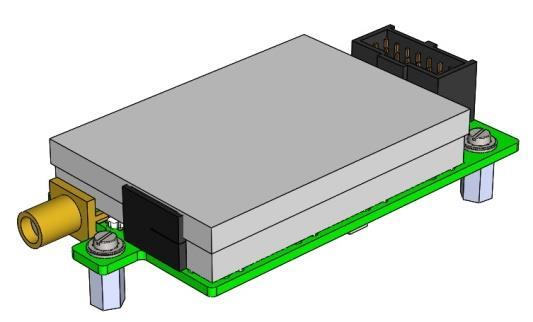 7. Module Dimension and Mounting Footprint The following figures give the dimensions of two kinds of module formats available. C type, i.e. module part number HRx-xx-xC-xx-xxxxx, supplied with an adaptor plate compatible with ViaLite Classic product line.