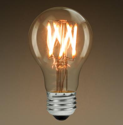 A bulb is made up of a positive and negative terminal embedded inside glass, with a tungsten filament joining the two.