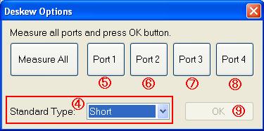 Wait until the check-mark appears under Port2. 10. Connect Short standard to Port3. 11. Click Port 3 (item 7).