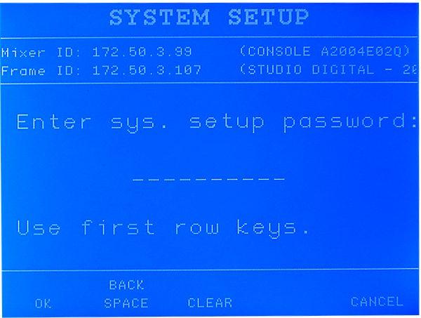 System Setup 1. Select SYSTEM SETUP 2.